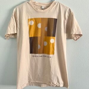 Vintage Death Cab for Cutie band Beige T-shirt Unisex size M by American Apparel